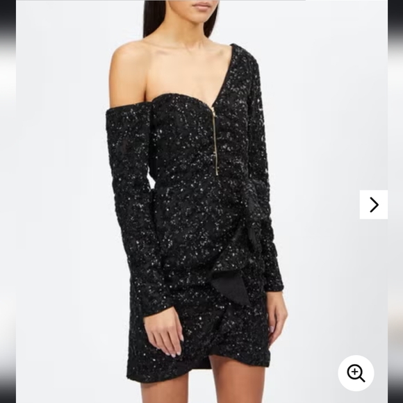 Self-Portrait Women's Sequin Embellished Ruffle Mini Dress - Picture 3 of 6